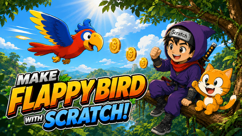 Build a Flappy Parrot Game That Dodges Trees to Grab Bananas